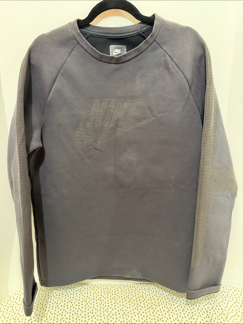 Nike Embossed Logo Crewneck Sweatshirt - Charcoal (Nike Tech Pack Sweater)